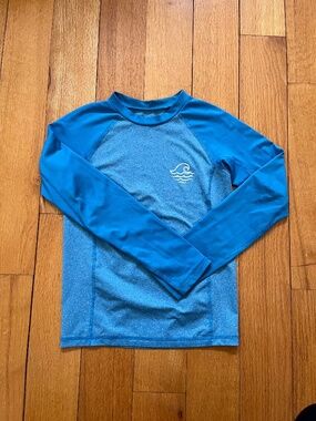 Blue long sleeve rash guard